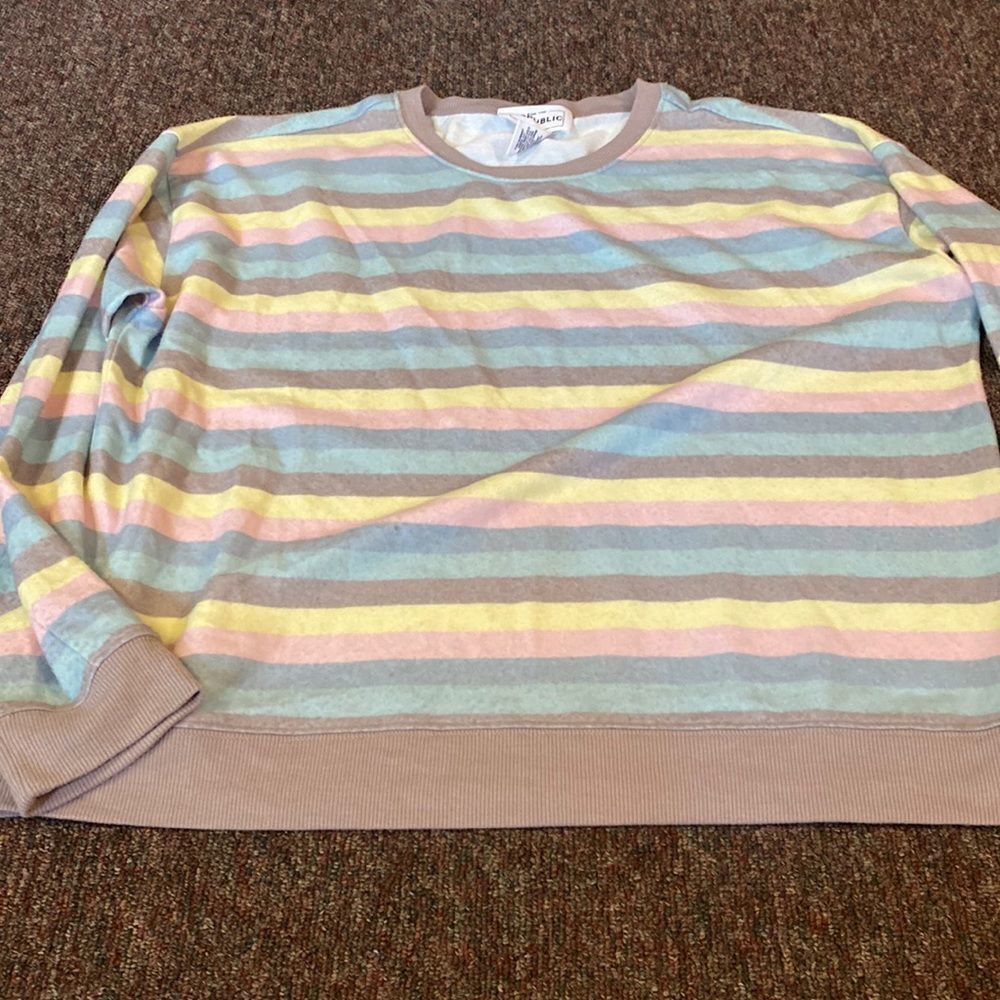 For the republic striped sweater M